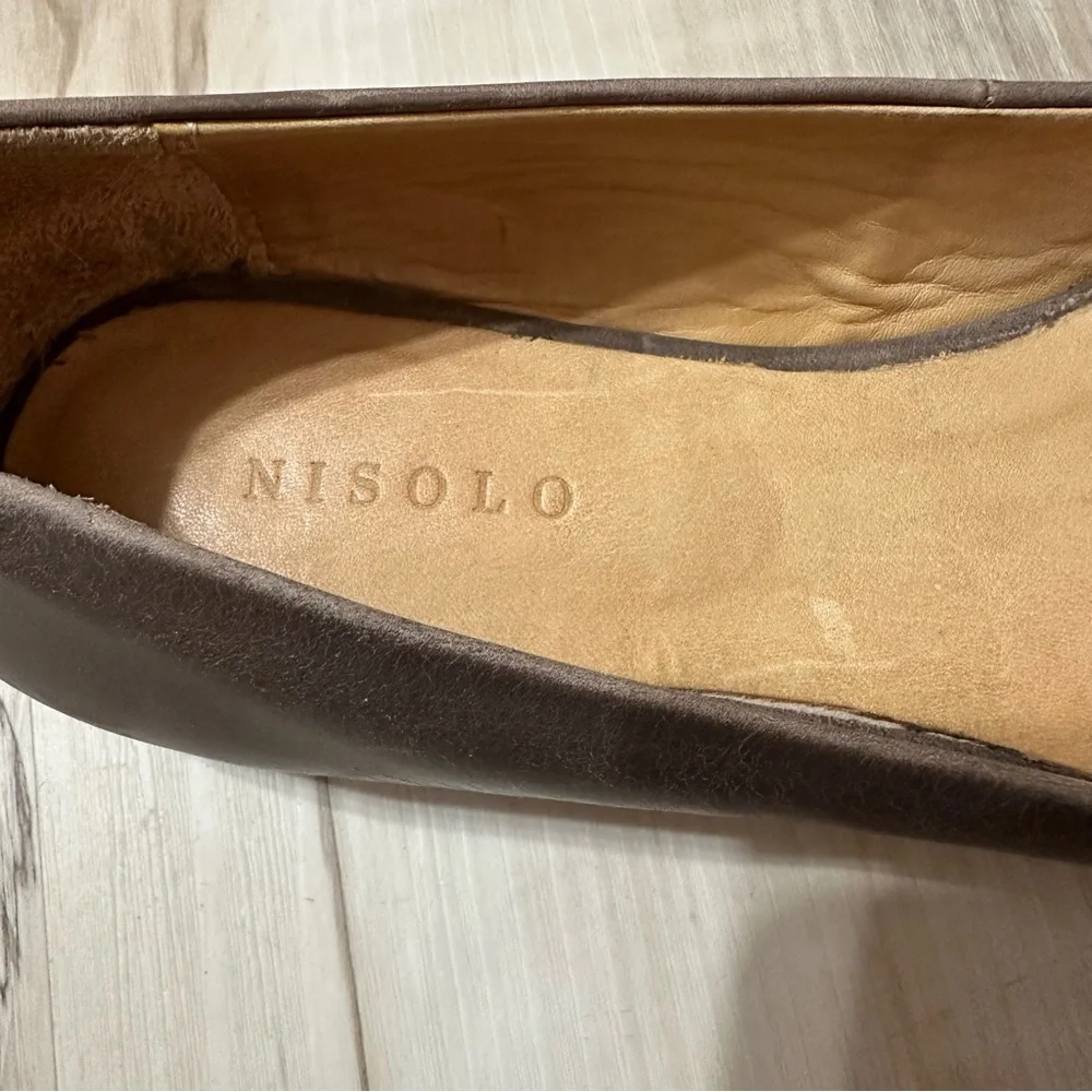 Nisolo Dove Grey Ava Ballerina‎ Leather Flat Size 8 - Picture 9 of 9